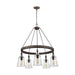 Loras Five Light Chandelier in Dark Weathered Iron