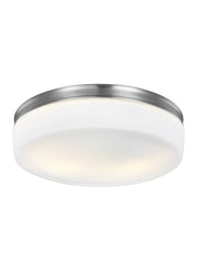 Issen 2-Light Flush Mount in Satin Nickel