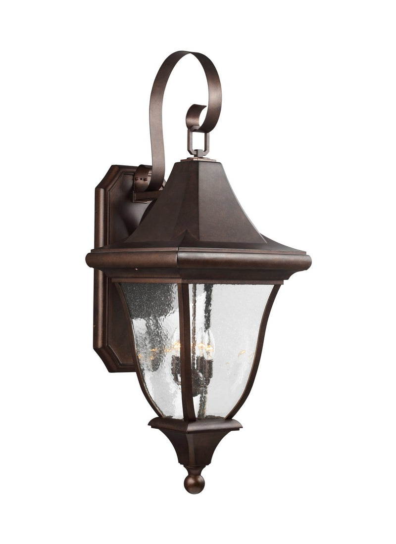 Oakmont 4-Light Large Outdoor Wall Lantern in Patina Bronze