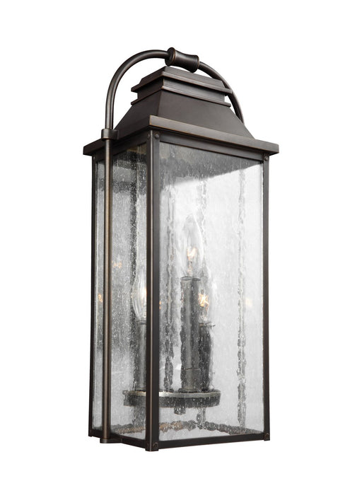Wellsworth Small 3-Light Outdoor Wall Lantern in Antique Bronze