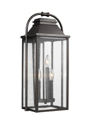 Wellsworth Medium 3-Light Outdoor Wall Lantern in Antique Bronze