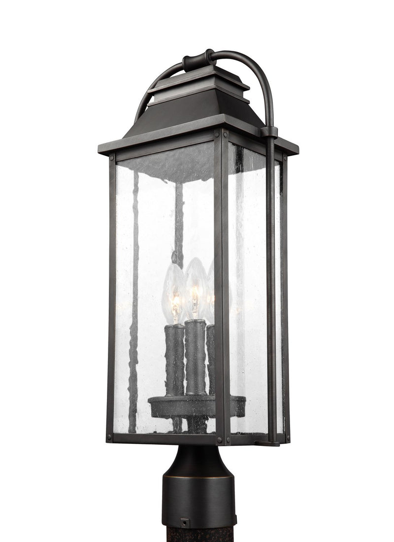 Wellsworth 3-Light Outdoor Post Light in Antique Bronze