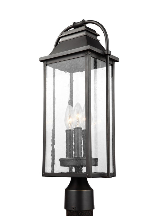 Wellsworth 3-Light Outdoor Post Light in Antique Bronze