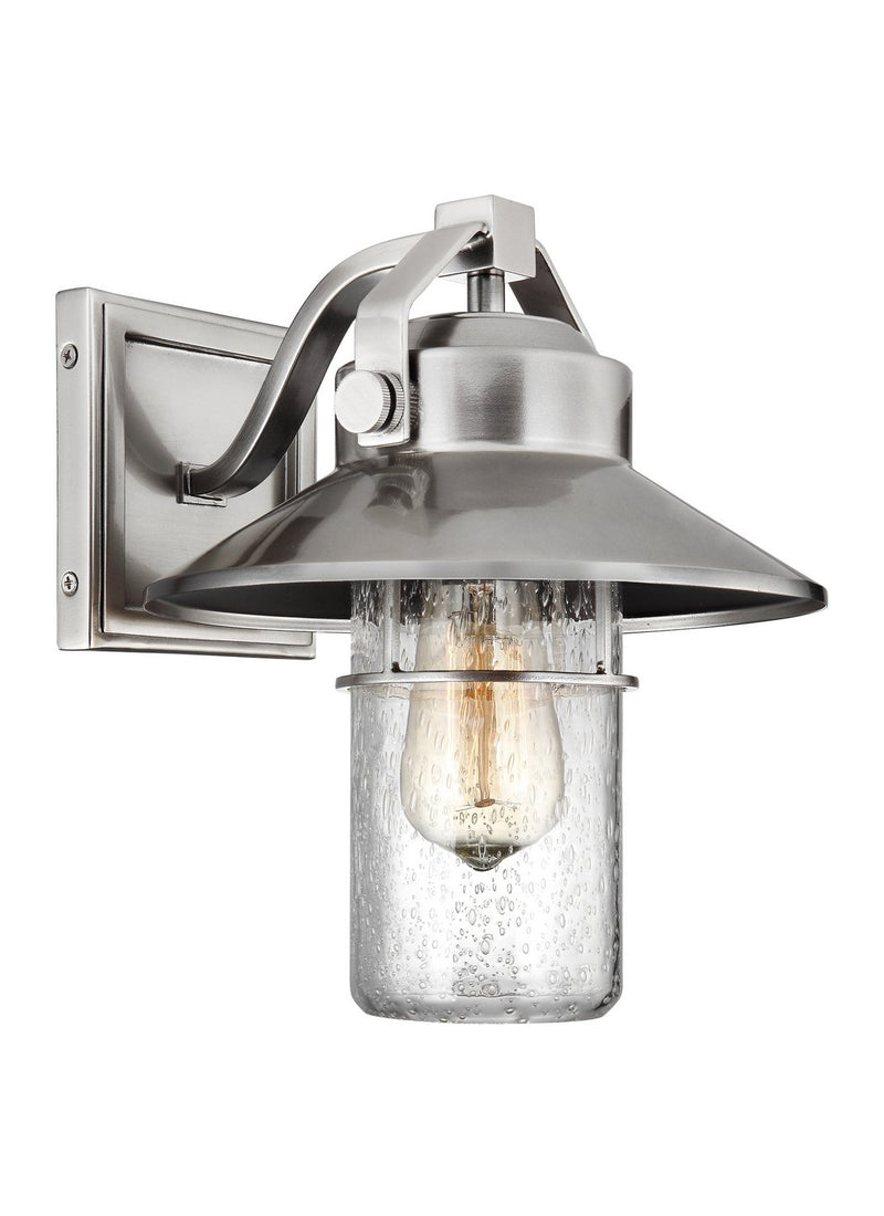 Boynton Small Outdoor Wall Lantern in Painted Brushed Steel