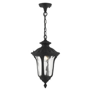 Oxford Medium Outdoor Pendant Lantern in Textured Black