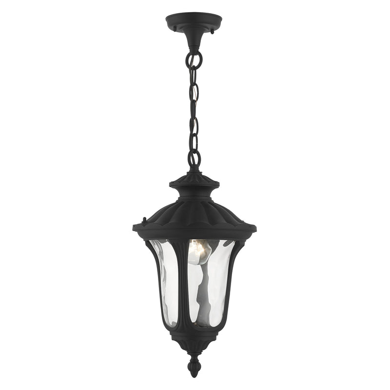 Oxford Medium Outdoor Pendant Lantern in Textured Black