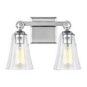 Monterro 2-Light Bath Vanity Light in Chrome