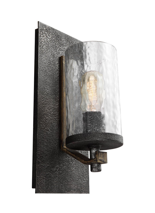 Angelo Bath Sconce in Distressed Weathered Oak / Slate Grey Metal