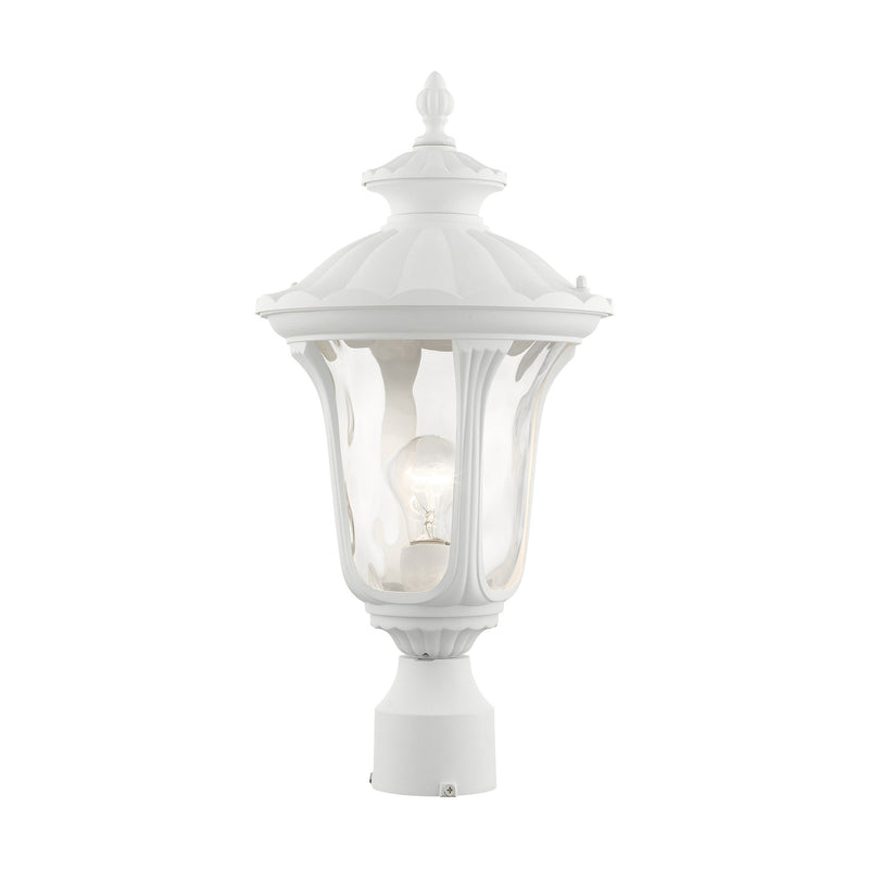 Oxford Medium Outdoor Post Light in Textured White