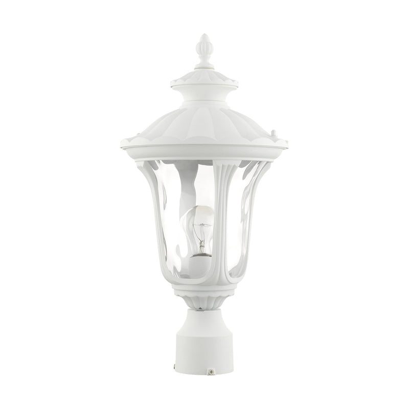 Oxford Medium Outdoor Post Light in Textured White