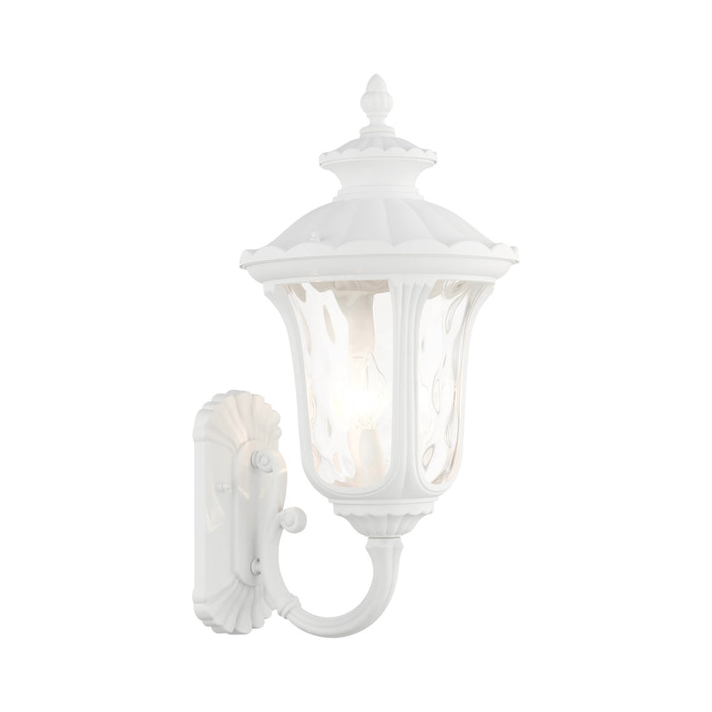 Oxford 3-Light Large Outdoor Wall Lantern (Up Mount) in Textured White