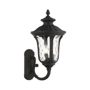 Oxford 3-Light Large Outdoor Wall Lantern (Up Mount) in Textured Black