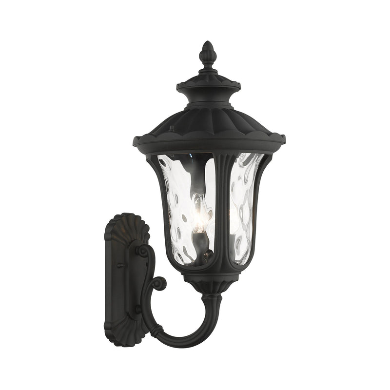 Oxford 3-Light Large Outdoor Wall Lantern (Up Mount) in Textured Black