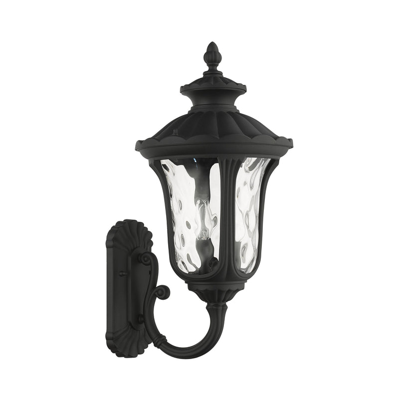 Oxford 3-Light Large Outdoor Wall Lantern (Up Mount) in Textured Black