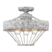 Ferris 3-Light Semi-Flush Mount in Oyster
