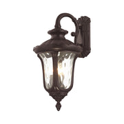 Oxford 3-Light Large Outdoor Wall Lantern (Down Mount) in Bronze