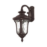 Oxford 3-Light Large Outdoor Wall Lantern (Down Mount) in Bronze