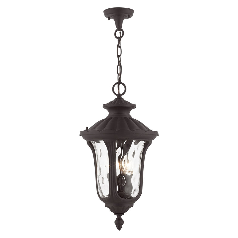 Oxford 3-Light Large Outdoor Pendant Lantern in Bronze