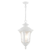 Oxford 3-Light Large Outdoor Pendant Lantern in Textured White