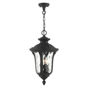 Oxford 3-Light Large Outdoor Pendant Lantern in Textured Black