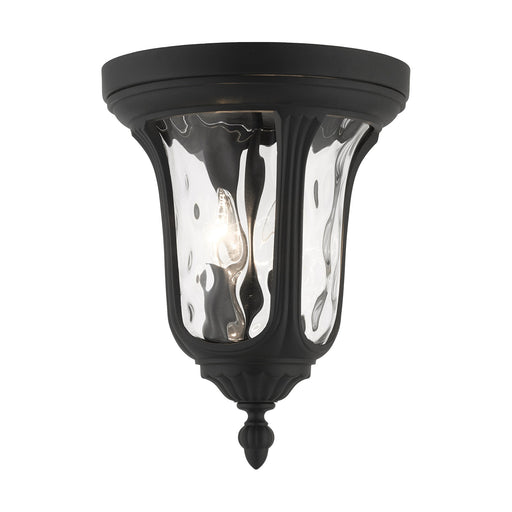 Oxford 2-Light Large Outdoor Ceiling Mount in Textured Black
