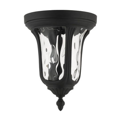 Oxford 2-Light Large Outdoor Ceiling Mount in Textured Black