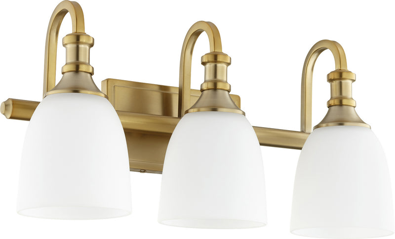 Richmond Transitional Vanity in Aged Brass