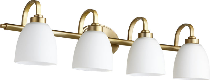 Reyes Transitional Vanity in Aged Brass