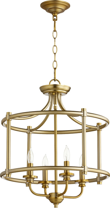 Rossington Transitional Dual Mount in Aged Brass