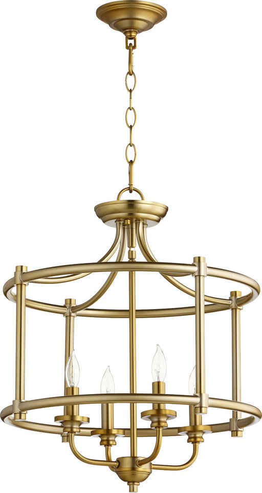 Rossington Transitional Dual Mount in Aged Brass