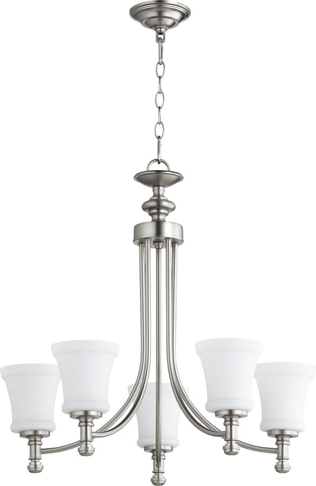 Rossington Transitional Chandelier in Satin Nickel