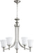 Rossington Transitional Chandelier in Satin Nickel