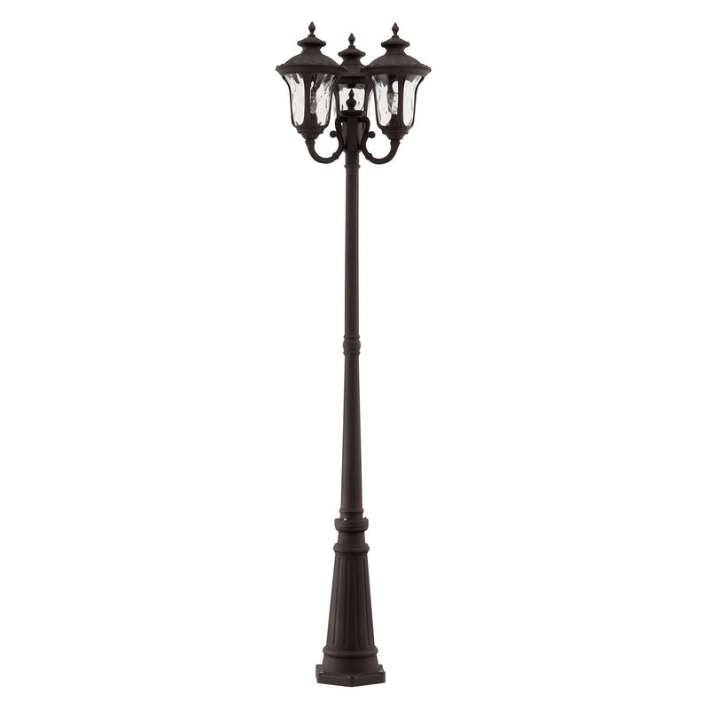 Oxford 3-Head Outdoor Post Light in Bronze
