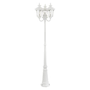 Oxford 3-Head Outdoor Post Light in Textured White