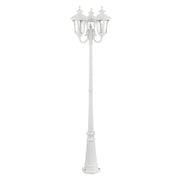 Oxford 3-Head Outdoor Post Light in Textured White
