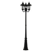 Oxford 3-Head Outdoor Post Light in Textured Black