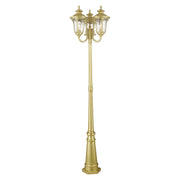 Oxford 3-Head Outdoor Post Light in Soft Gold