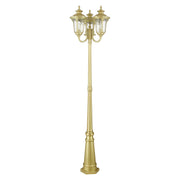 Oxford 3-Head Outdoor Post Light in Soft Gold