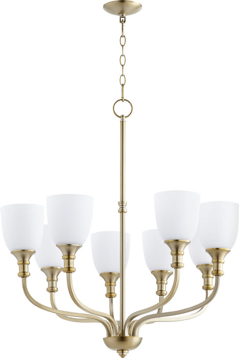 Richmond Transitional Chandelier in Aged Brass