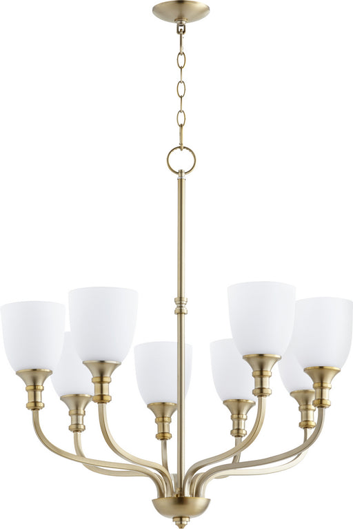 Richmond Transitional Chandelier in Aged Brass