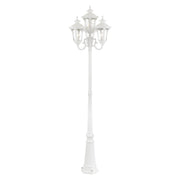 Oxford 4-Head Outdoor Post Light in Textured White