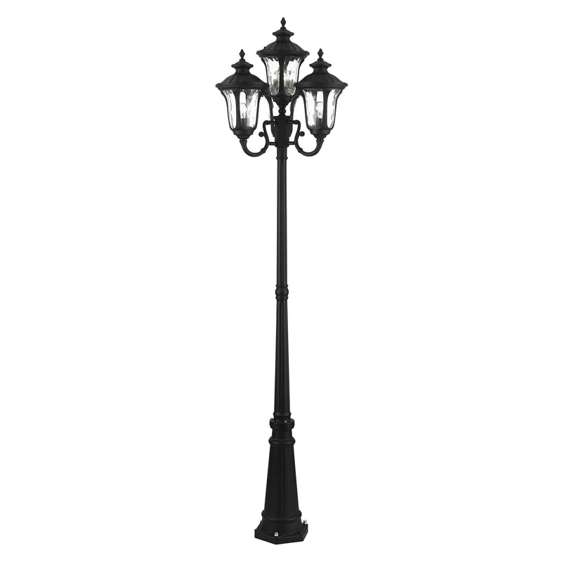 Oxford 4-Head Outdoor Post Light in Textured Black