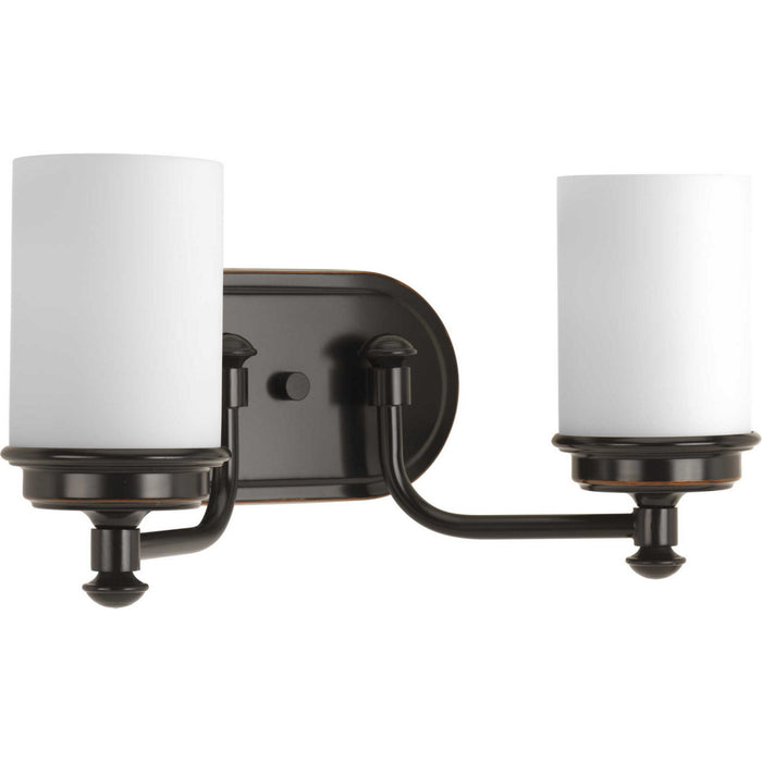 Glide Two Light Bath in Rubbed Bronze