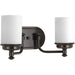 Glide Two Light Bath in Rubbed Bronze