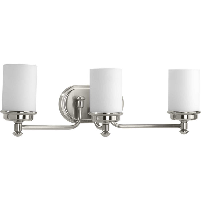 Glide Three Light Bath in Brushed Nickel
