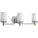 Glide Three Light Bath in Brushed Nickel