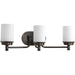 Glide Three Light Bath in Rubbed Bronze