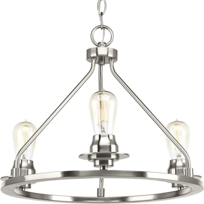 Debut Three Light Semi-Flush Convertible in Brushed Nickel