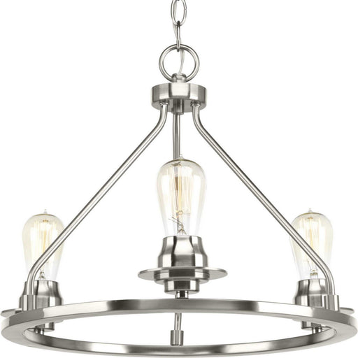 Debut 3-Light Convertible Semi-Flush Mount in Brushed Nickel