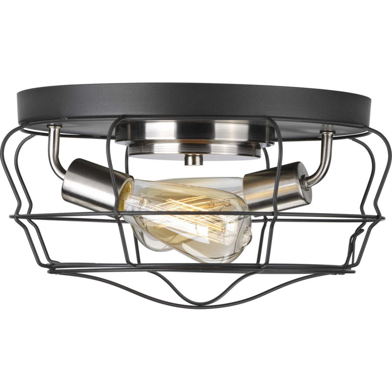 Gauge 2-Light Flush Mount in Graphite